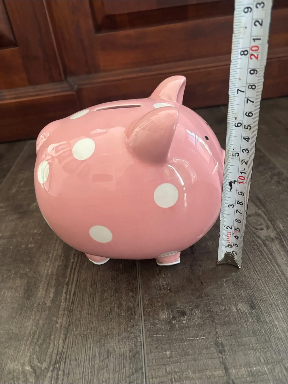Pink Polka Dot Ceramic Piggy Bank by Kate & Milo